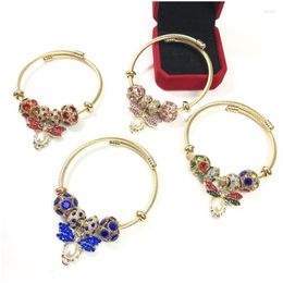 Bangle Vintage Sier Colour Charm Bracelets For Women Wife Diy Crystal Beads Bee Bracelet Pseira Jewellery Special Offer Drop Delivery Dhdkh