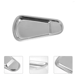 Plates Dinner Tray Car Decor Kitchen Tools Tableware Dish Stainless Steel Snack Bread Clip Spoon Ladle Plate