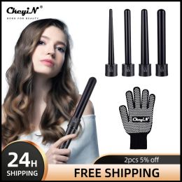 Irons 5 in 1 Ceramic Hair Curling Iron Hair Curler 932mm Curling Wand Hair Curling Roller Tong Cone Waver Hair Curl Styling Tool