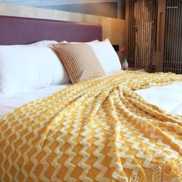 Blankets Nordic Knitted Shawl Bed End Towel Throw Sofa Blanket With Tassels Office Nap Bedspread Home Decor