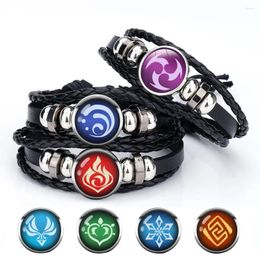 Bangle Genshin Impact Game Cosplay Prop Eye Of God Water Wind Thunder Fire Rock Bracelet Jewellery Accessories