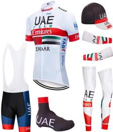 Cycling Jersey set 2020 Pro team UAE Cycling Clothing Breathable MTB bike jersey armwarmer Legwarmer bib shorts kit Ropa Ciclismo2430916