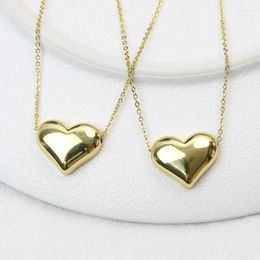 Chains 10 Pcs Gold Heart Necklace Simple Classic Slim Chain Jewellery Women Gift Chocker 52933