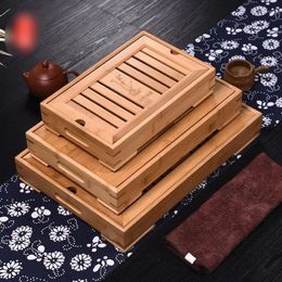 Tea Trays Medium Size Bamboo Tray Water For Kungfu Set