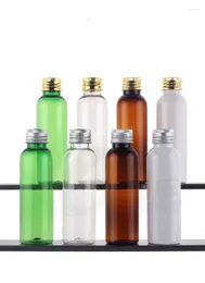 Storage Bottles 220ml PET Bottle With Silver/gold Screw Cap And Clear Reducer Dropper Container Plastic Essential Oil