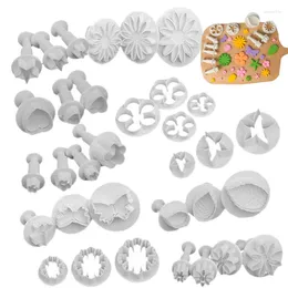 Baking Moulds 33Pieces Embossed Plastic Springs For Biscuit Cake Decoration Tool Fondant Mould Set