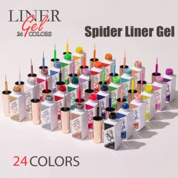 Gel Vendeeni 24 Colors/set 10ml Painting Gel Nail Art Uv Led Nail Paint Gel Polish Uv Colour Gel Spider Nail Gel Polish