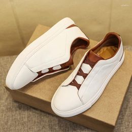 Casual Shoes 2024 Designer Men's Genuine Leather Mix Colour Flats Loafers Sports Walking Sneakers Zapatos Hombre