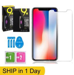 Tempered Glass Screen Protector for iPhone 13 12 11 Pro XS Max XR 7 8 Plus LG stylo 6 Film 033mm with Paper Box33590581144998