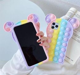Toy Rainbow Mini finger pressure version of the mobile phone case XR8P12PRO mouse pioneer decompression silicone protective9585296