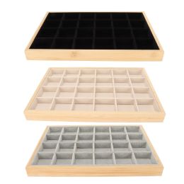 Other Jewellery Storage Tray Jewellery Tray 24 Grids Lightweight Elegant Soft for Jewellery for Watches for Trade Shows for Rings