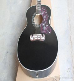 hhhb Custom Shop New Arrival Spruce Black SJ200 Strings Acoustic Guitar Without Fisherman Pickups9811947