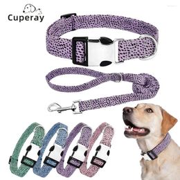 Dog Collars Collar And Leash Set Soft Adjustable With Safety Buckle Pet For Small Medium Large Dogs Cats 4 Size