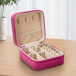 Storage Bottles Earring Ring Necklace Box Holder Organizer Jewelry Display Travel Case Leather Small Size Wholesale