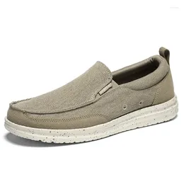 Casual Shoes 2024 Style Men's Canvas Loafers Spring And Summer Cloth Light Soles Driving