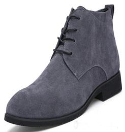 ness Chukka Mens Boots High Casual Shoes Outdoor Leather Mens Winter Shoes Male Black Grey90582691588330