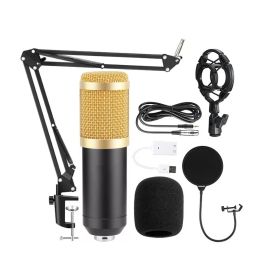 Stand BM 800 USB Condenser Microphone for PC Studio Recording Mic Kit Live Streaming Podcasting Singing Youtube Computer Gamer