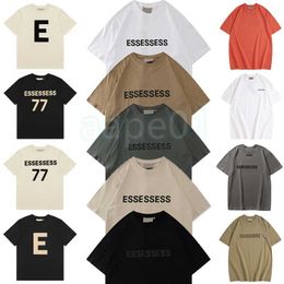 Fashion Brand Mens t Shirt Glued Letter Pattern Short Sleeve Leisure Loose Womens T-shirt High Street Couple Clothing Top S-xl GSNM