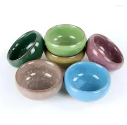 Cups Saucers 100pcs 55ml Colorful Ice Cracked Glaze Ceramic China Kongfu Tea Cup Teaset Porcelain Drinkware Creatives Home Gifts SN1889