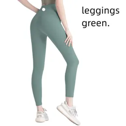 Lu-01 Женские леггинги с твердым цветом йоги брюки Hight Taist Женщины спортивные брюки спортивные тренажеры.