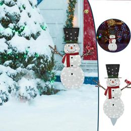 Decorative Flowers Snowman Shaped Led Outdoor Yard Decorations For Christmas Snowy Decor Basketball Cup Cake Topper