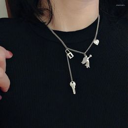 Chains WEIYUE S925 Sterling Silver Necklace Korean Women's Personality Fashion Retro Collarbone Chain Sweater Bridal Party Gift