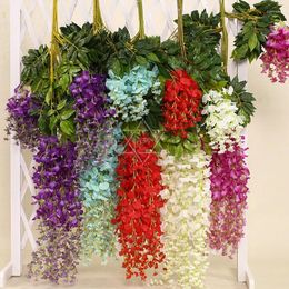 Decorative Flowers Pretty 1PC Home Fashion Artificial Hydrangea Party Romantic Wedding Silk Garlands Of Wisteria