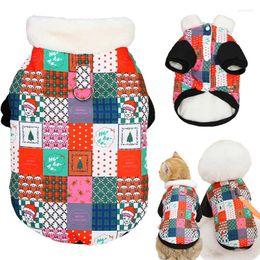 Dog Apparel Winter Christmas Clothes Fur Collar Warm Pet Jacket For Puppy Cat Clothing Maltese Yorkie Coat Chihuahua Costumes