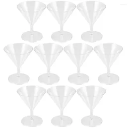 Wine Glasses 10 Pcs Disposable Plastic Cups Water Cup Glass