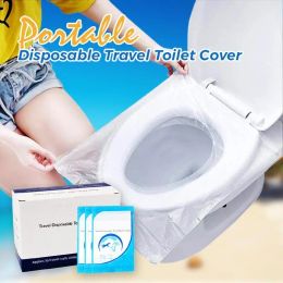 Covers 50Pcs Disposable Toilet Seat Cover Mat Portable 100% Waterproof Safety Toilet Seat Pad For Travel/Camping Bathroom Accessiories