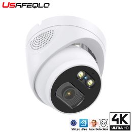 Cameras 8MP 4K IP Camera POE H.265 Onf Netip Metal Indoor/Outdoor Small Dome CCTV Wide Angle 5MP/4MP/3MP Waterproof Security Camera