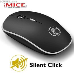 Mice Imice wireless mouse Mause ergonomically designed 2.4G USB mouse silent optical 1600DPI wireless mouse for computers laptops and PC mice Y240407