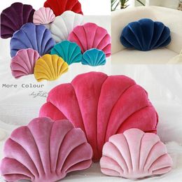 Pillow Luxury Velvet Shell-shaped Sofa Couch Stuffed Fluffy Soft Throw Pillows Home Decor Funny Birthday Gifts