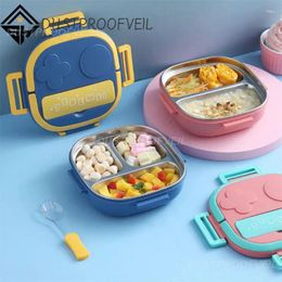 Dinnerware Insulation Compartment Lunch Box Insulated Kids Plate Kitchen Bar Supplies Portable Leakproof High Quality Grid