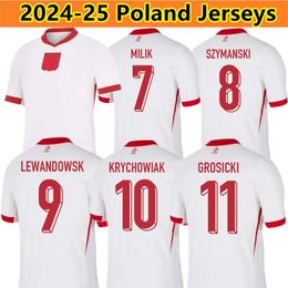 Gh KIDS POLAND Soccer Jerseys LEWANDOWSKI Home Away 2024 Euro Cup Polska National Team MILIK PISZCZEK PIATEK GROSICKI KRYCHOWIAK ZIELINSKI Football Shirt Kit Men