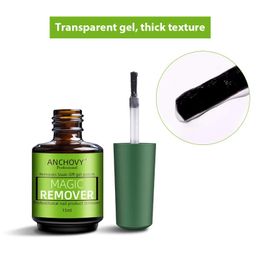 Magic Remover Nail Gel Polish Remover and Magic Burst Nail Gel Set - Professional 15ml Capacity Kit for Removing UV Gel and Semi Permanent