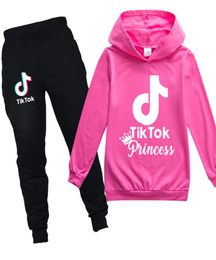 Tiktok Princess Girls Tracksuit Teen Kids Hooded Sweatshirt and Pants Jogger Clothing Sets Boys Sports Clothing6619339