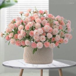 Decorative Flowers 1 Bunch 31CM Carnation Artificial Mother's Day Gift Living Room Dining Table Decoration Flores