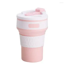 Cups Saucers 350ML Outdoor Travel Silicone Folding Coffee Cup Sports Portable Water Simple And Creative Gifts