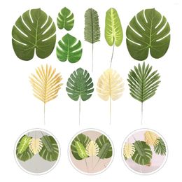 Decorative Flowers 66 Pcs Simulated Leaf Decoration Po Prop Fake Leaves Ornament Props Adornment Plastic DIY Palma