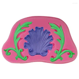 Baking Moulds DIY Shell Seaweed Totem Cake Silicone Candle Mould Fondant Cupcake Soap Candy Chocolate Decoration Tool FQ3407