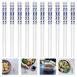 Kitchen Storage Long Chopsticks Blue And White Porcelain Delicate For Sushi Noodles