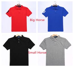 Mens Polo Tee Short Sleeve TShirts Big or Small horse Polos pure colour Embroidery Tees Classic business casual breathable tshirt3844557