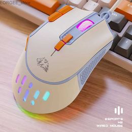 Mice M2 Gaming Mouse 12800 DPI Wired Mouse Ergonomic Backlight Ergonomic Design 9-Key Gaming Mouse Suitable for PC Laptop Tablet Y240407