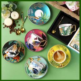 Mugs European High-end Coffee Cup Luxury Ceramic Dish Set Exquisite Home Afternoon Tea Water Animal Kitchen Tableware