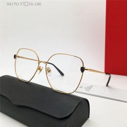 Best-selling eyewear 18k cat-eye shape frame gold-plated ultra-light optical men and women business style versatile glasses model 0417O