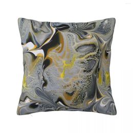 Pillow Mustard And Grey Bloom Throw Ornamental Pillows For Living Room Decorative Case Year