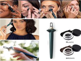 Makeup Tools Easy Noskip Eyeliner Silicone Brush Eye Liner Applicators Black Brown Eyeliners Cream8274757