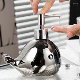 Liquid Soap Dispenser WHYOU Creative Ceramic Whale Dispensers Body Wish Shampoo Emulsion Bottle Latex Bathroom Accessories Set Gift