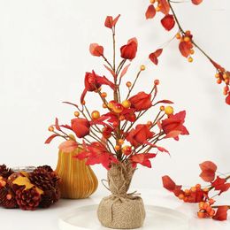 Decorative Flowers Halloween Decorations Harvest Festival Simulate Eucalyptus Berry Tree Home Furnishings Artificial